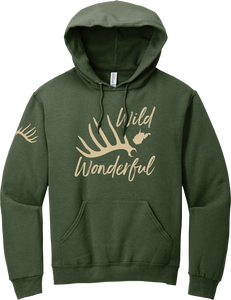 Wild Wonderful Shed Hoodie - Military Green & Khaki