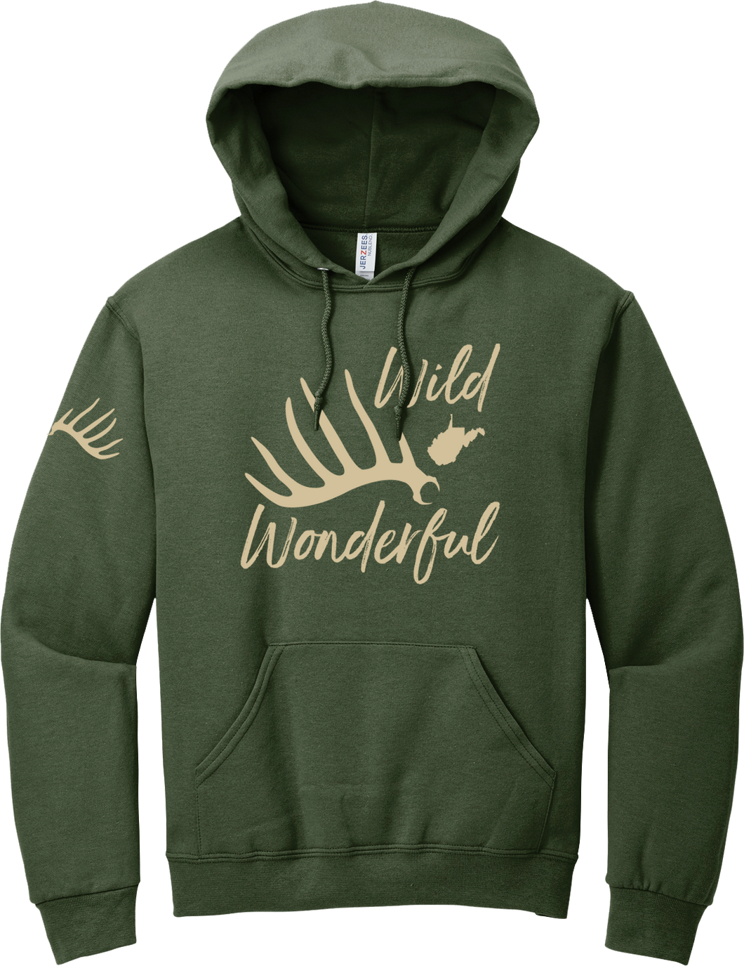 Wild Wonderful Shed Hoodie - Military Green & Khaki