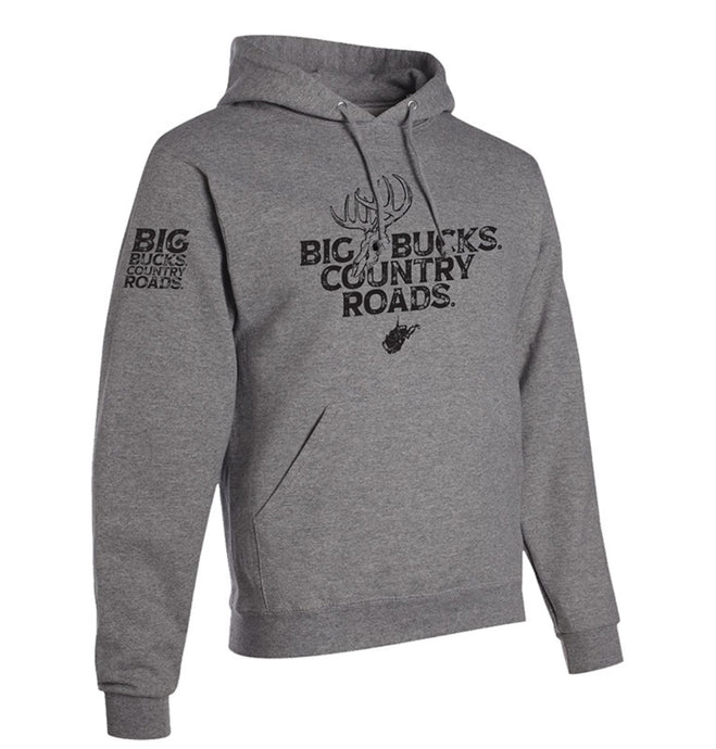 Big Bucks Country Roads Hoodie - Grey