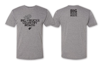 Big Bucks Country Roads Tee - Grey