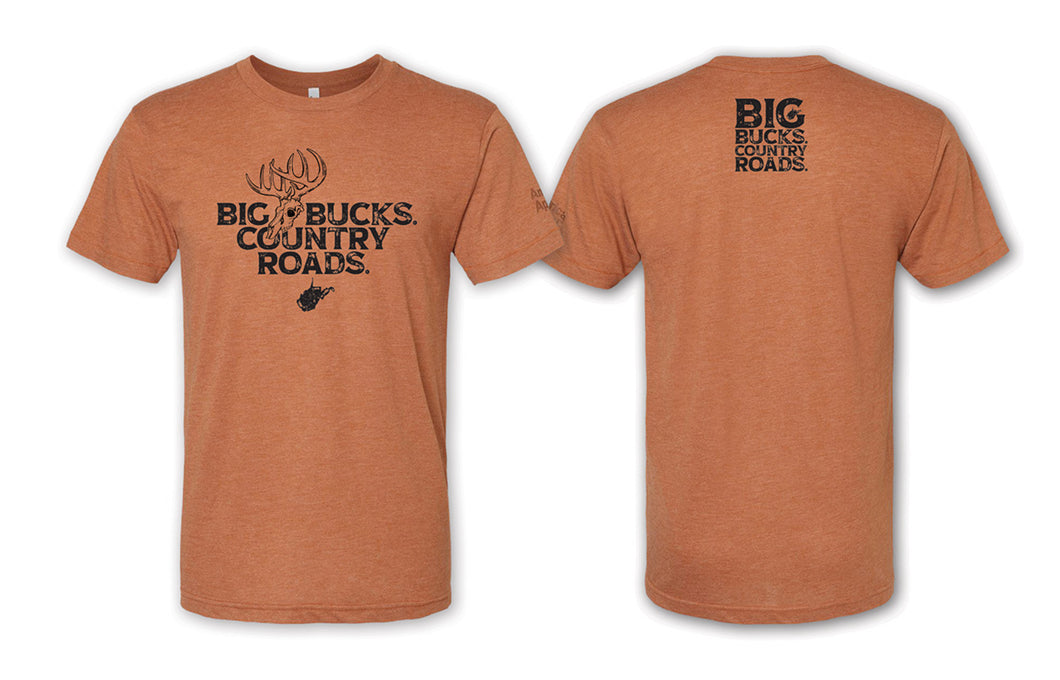 Big Bucks Country Roads Tee - Rust