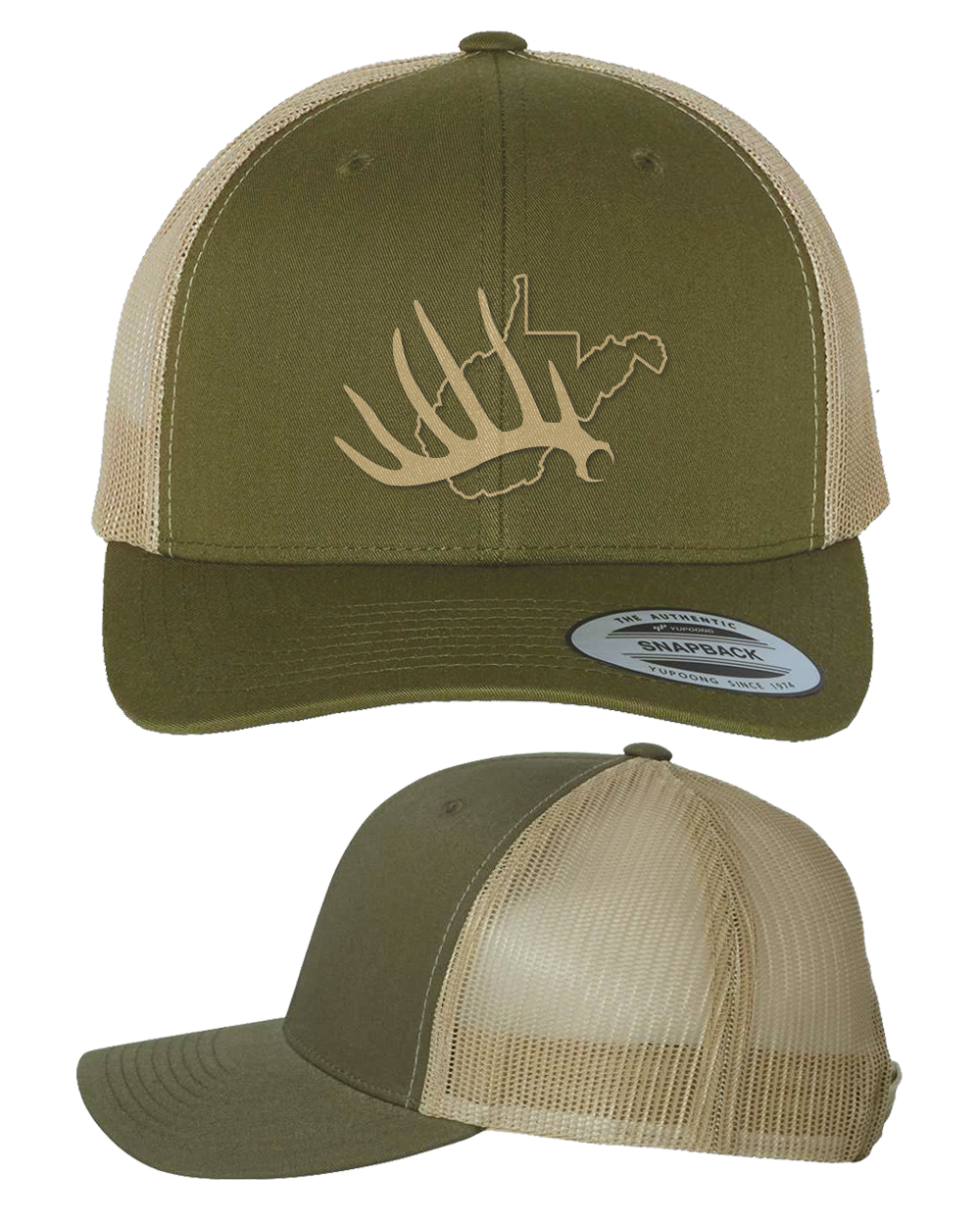 WV Shed Hat - Moss & Khaki – Big Bucks Apparel