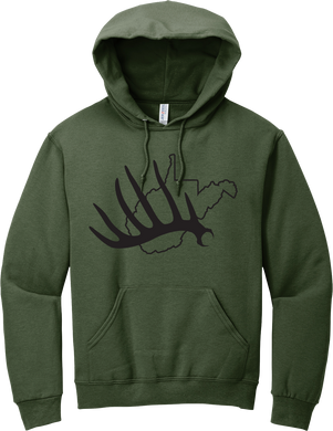 WV Shed Hoodie - Military Green & Black