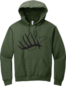 WV Shed Hoodie - Military Green & Black