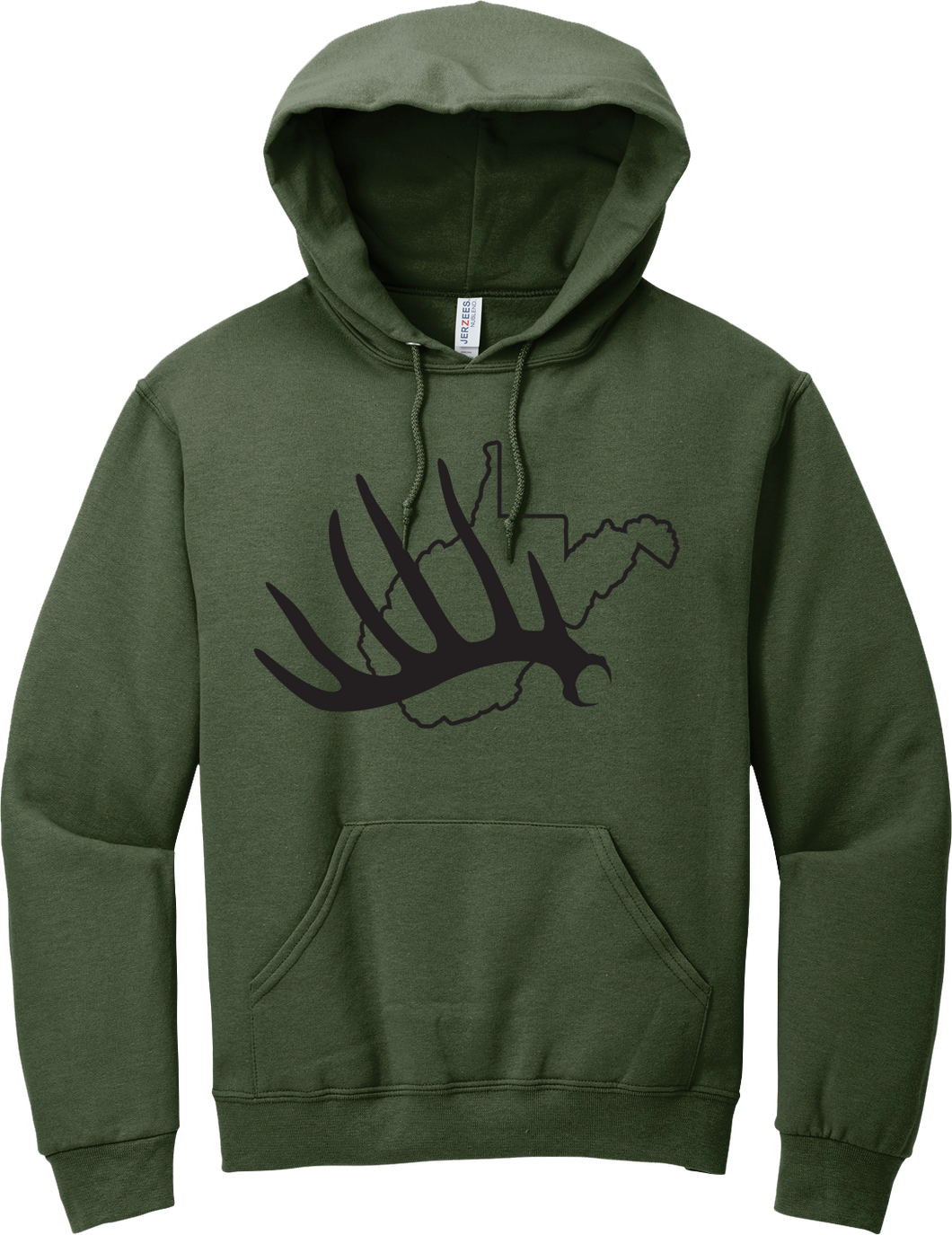 WV Shed Hoodie - Military Green & Black