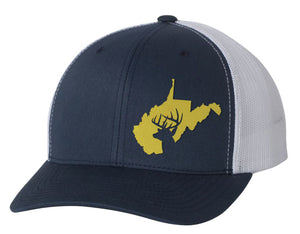 WV Whitetail Hat - Blue and Gold